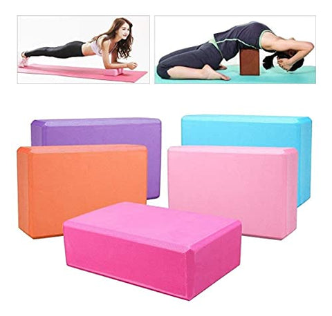 Image of SOPTOOL Non Toxic Set of 2 Yoga Block Non Slip Yoga Brick Sports Fitness Workout Pilates Brick for Exercise, Yoga, Meditation, Home Gym Workout Exercise Tool Stretching aid for Body Fitness