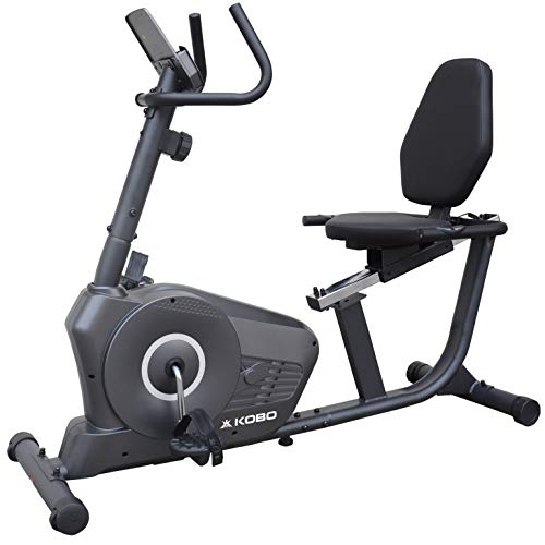 Kobo RB-1 Magnetic Recumbent Exercise Bike for Fitness with Adjustable Seatmagnetic Resistancehand Pulse and Monitor LCD Display (Imported)