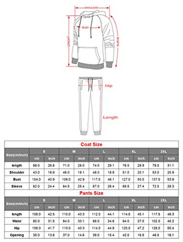 Image of PASOK Men's Casual Tracksuit Sweat Suit Running Jogging Athletic Sports Shirts and Pants Set M Blue