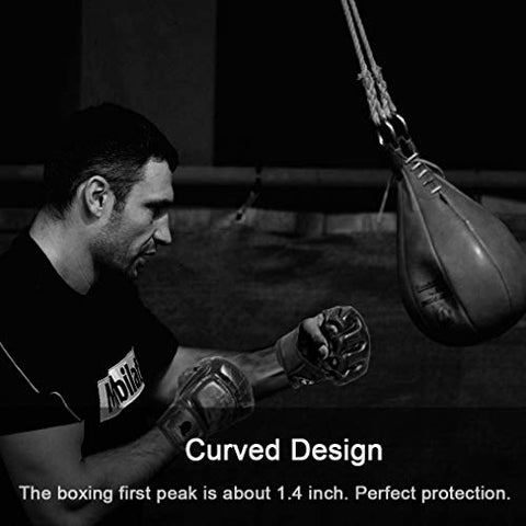 Image of ZooBoo Punching Gloves, Half-Finger Boxing Gloves MMA Mitts with Wrist Band for Sanda Kickboxing Sparring Bag Training (One Size Fits Most)-White