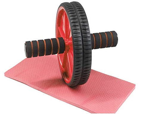 Image of Fitness India Toning Tube Plastic Push Up Bar Tummy Twister AB Roller Full Body Exerciser Home Gym Exercise Equipment (Multicolour) - Combo of 4