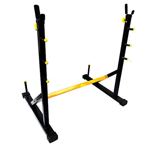 Image of Protoner Blend Joint Squat Stand with Safety Holders Heavy Duty Structure (Black and Yellow)