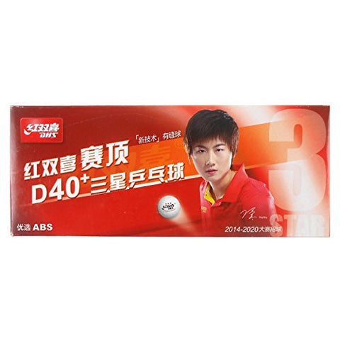 Image of 10x DHS D40 and 3-Star White Table Tennis Balls