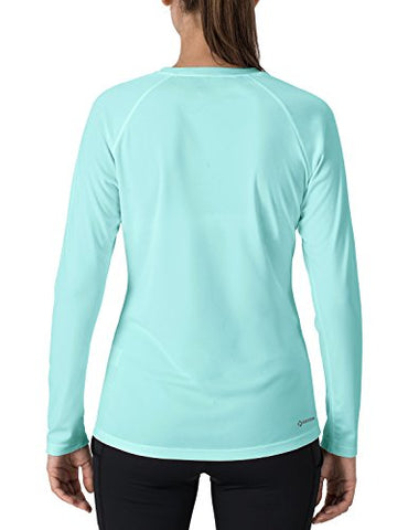 Image of NAVISKIN Women's Sun Protection UPF 50+ UV Outdoor Long Sleeve T-Shirt Green Size S