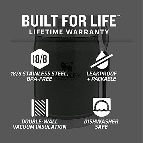 Image of Stanley The Legendary Food Jar + Spork 14oz Hammertone Green