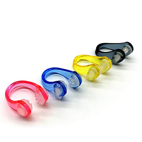 Image of Zooshine 4 Sets Silicone Swimming Nose Clips Nose Plugs Nose Protector Kits for Adults Kids with Box Packed