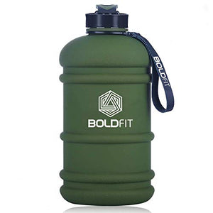 Boldfit Gym Gallon Plastic Water Jug Bottle (2.2 Litre, Extra Large) (Army Green)