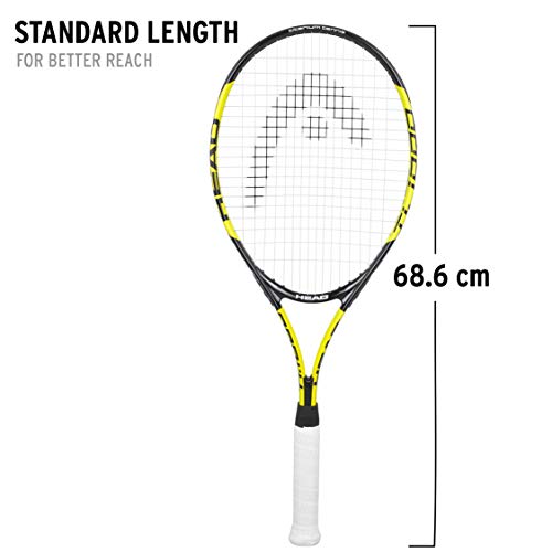 HEAD Titanium 1000 Tennis Racquet, Black/Yellow