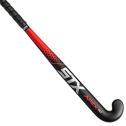 Image of STX Field Hockey Apex 50 Field Hockey Stick, Black/Red, 37"