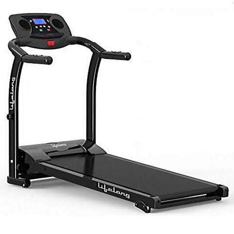 Image of Lifelong Fit Pro 2 HP Peak Motorized Treadmill for Home, 12Km/Hr Speed, Max User Weight 100Kg, LCD display and Heart Rate Sensor For Home Workouts| Home Gym (Free Installation Assistance)