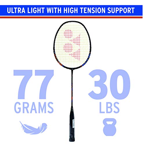 Yonex Etech 903 Pack of 5 Badminton Grips+Yonex Nanoray Light 18i Graphite Badminton Racquet with Free Full Cover (77 Grams, 30 lbs Tension)