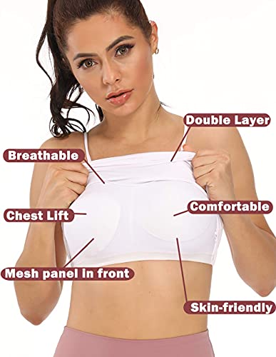 Women's Double-Layer Tank Top With Built-In Bra - Elastic Crop Top For Gym, Yoga, Running & Casual Wear