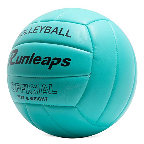 Runleaps Volleyball, Waterproof Indoor Outdoor Volleyball for Beach Game Gym Training (Official Size 5)