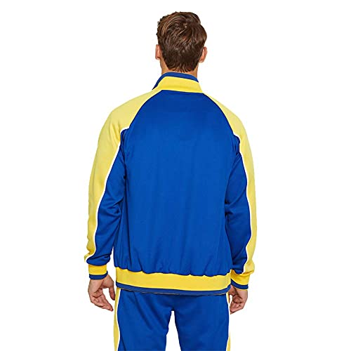 Men's Sports Casual Tracksuit Set Hooded Long Sleeve Running Jogging Sweat Suits Blue L #49