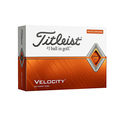 Image of Titleist Velocity Golf Balls, Matte Orange, (One Dozen)