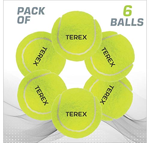 AEROGLO Sports - Terex Ultra Rubber Tennis Cricket Ball (Fluorescent Light Green) - Pack of 6