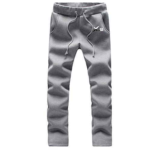 X-2 Athletic Full Zip Fleece Tracksuit Jogging Sweatsuit Activewear Gray L