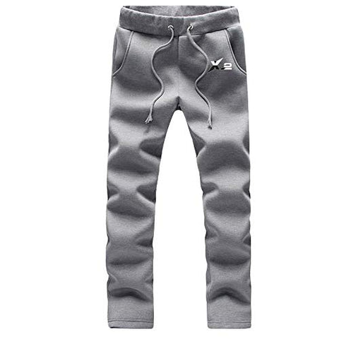 Image of X-2 Athletic Full Zip Fleece Tracksuit Jogging Sweatsuit Activewear Gray L