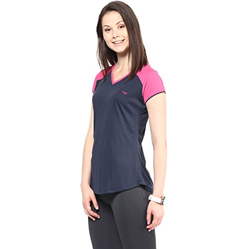 berge' Ladies Polyester Dry Fit Western Shirts & Tshirts for Women, Quick Drying & Breathable Fabric, Gym Wear Tees & Workout Tops (Navy Colour) XL