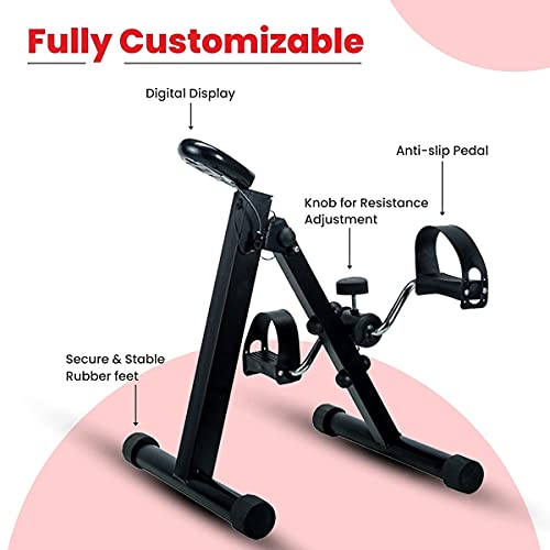 Sparnod Fitness SMB-200 Cycle Pedal Exerciser with Adjustable Resistance - Suitable for Light Exercise of Legs, Arms, and Physiotherapy at Home
