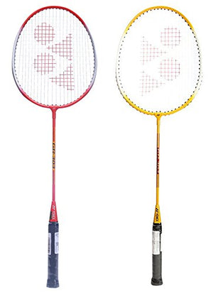 Yonex GR 303 Combo Badminton Racquet, Set of 2 (Yellow/Red)