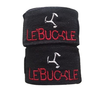 Le Buckle Boxing Training Gloves 10 Oz And Hand Wraps Black