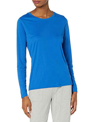 Hanes Women's Sport Cool Dri Performance Long Sleeve Tee, Awesome Blue, Large