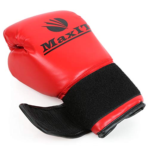 MaxIT Kids Boxing Gloves, Sparring, Boxing, Kickboxing Training Gloves, Red, 8OZ