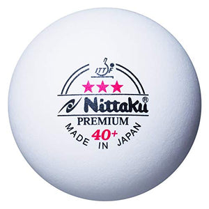 NITTAKU 550851 Plastic Table Tennis Ball, Size Standard, (White)