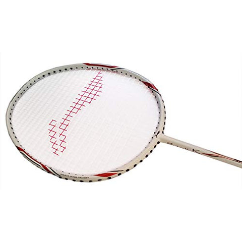 Image of Li-Ning SK 78 Carbon-Graphite Strung Badminton Racquet (White/Red) with Free Racquet Case