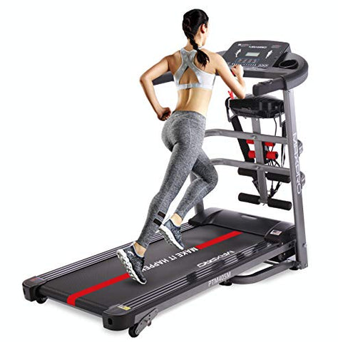 Image of WELCARE MAXPRO PTM405M 2HP(4 HP Peak) Multifunction Folding Treadmill, Electric Motorized Power Fitness Running Machine with LCD Display for Intense Workout Session