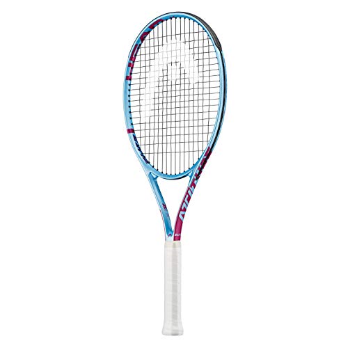 HEAD Attitude Elite MX Graphite Tennis Racquet with Full Cover | Pre Strung | Size: 4/3-8 | Lightweight : 265 gm | Turquoise |