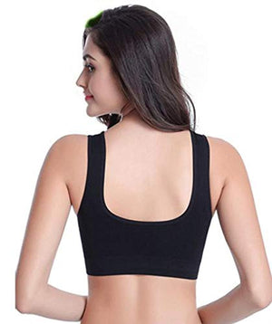 Women's Cotton Non Padded Wire Free Sports Bra (dream nd_Multicolour_Free Size)