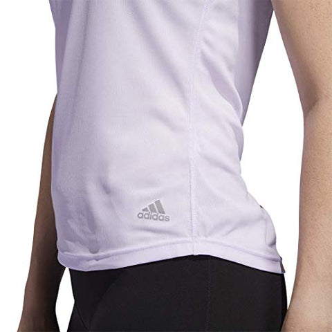 Image of adidas Women's Run 3-Stripes Tee Purple Tint Medium