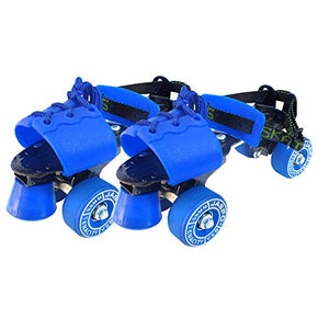 Jaspo Tenacity Adjustable Rubber Wheel Skates for Senior (Blue)