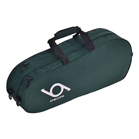 Image of One O One - Canvas Collection Double Green & Triangle 2 - Badminton/Tennis Kitbag