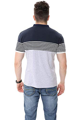 Image of fanideaz Branded Mens Cotton Polo T-Shirts for Men Stylish_GY_XL Grey