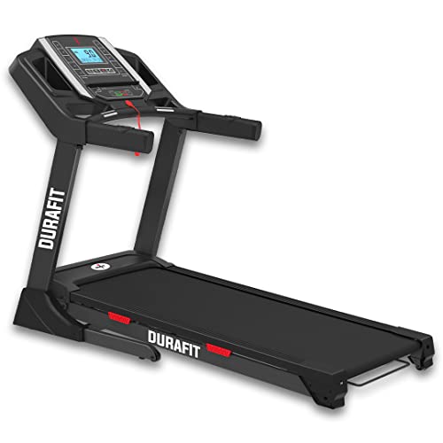 Durafit - Sturdy, Stable and Strong Durafit Mustang | 6 HP Peak DC Motorized Treadmill | Home Cardio | Max Speed 16 Km/Hr | Max User Weight 130 Kg | Free Installation Assistance