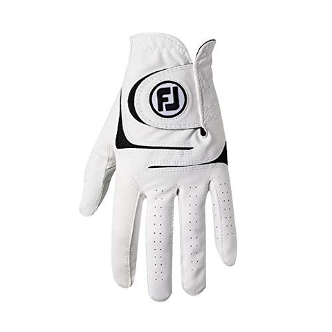 Image of FootJoy Men's WeatherSof 2-Pack Golf Glove White Large, Worn on Right Hand