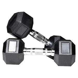 Kore Rubber Coated Professional 7.5 Kg (Set of Two) Hexa Dumbbells Home Gym Exercise Equipment for Men & Women