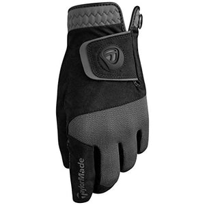 TaylorMade Rain Control Glove (Black/Gray, XX-Large), Black/Gray(XX-Large, Pair)