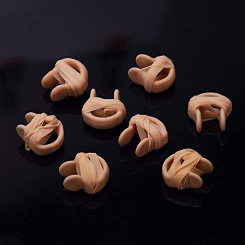Image of SAVITA Silica Gel Swimming Nose Clip Waterproof Nose Protector with Soft Elastic String for Kids and Adults, Beige(8 Pack)