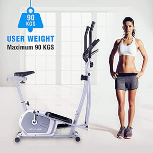 Welcare Elliptical Cross Trainer WC6044 with Adjustable seat, Hand Pulse Sensor, LCD Monitor, Adjustable Resistance for Home Use (DIY Installation with Video Call Assistance)