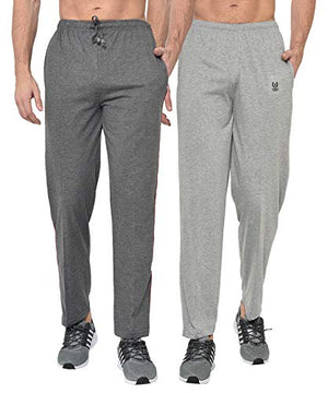VIMAL JONNEY Men's Slim Fit Track pants(Pack of 2) (D1A_D10M_02-M_Multicolored_Medium)