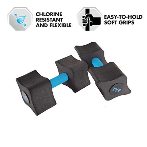 Image of TYR Aquatic Resistance Dumbbells,All(Black-Blue)