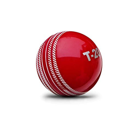 Image of Jaspo T-20 Pvc Cricket Ball, 110 gram, (Red).