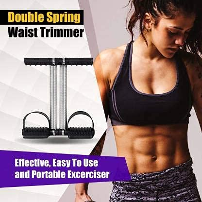 Image of LIVOX Plastic Tummy Trimmer with Double Toning Resistance Tube, Abe Roller- Men & Women Home Exercise Workout Kit (Multicolor) (Combo of 3)