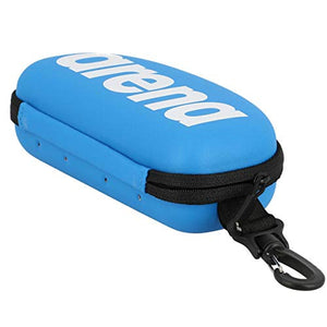 arena Swim Goggle Case, Cyan / White