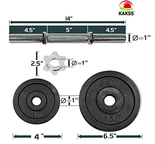 KAKSS Exclusive CAST Iron Adjustable Dumbbells 10 KG to 100 KG