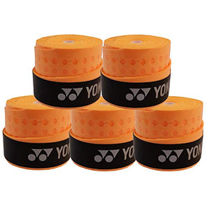 Yonex E-Tec Badminton Racquet Grip - Orange (5 Pcs)